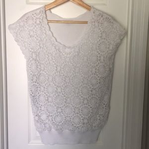 Joseph A White Sleeveless Sweater Knit Vests Size XL